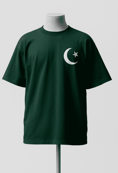 Pakistani Crescent Star Oversized Tee