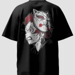Demon Slayer Tanjiro Mask Oversized Anime T-Shirt