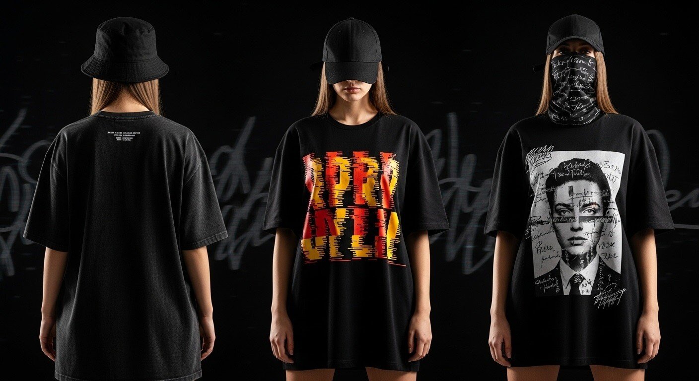 Bold Urban Streetwear Fashion Shoot Featuring Graphic Tees and Local SEO Branding