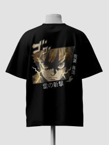 Zenitsu Thunder Strike Tee – Demon Slayer Oversized T-Shirt