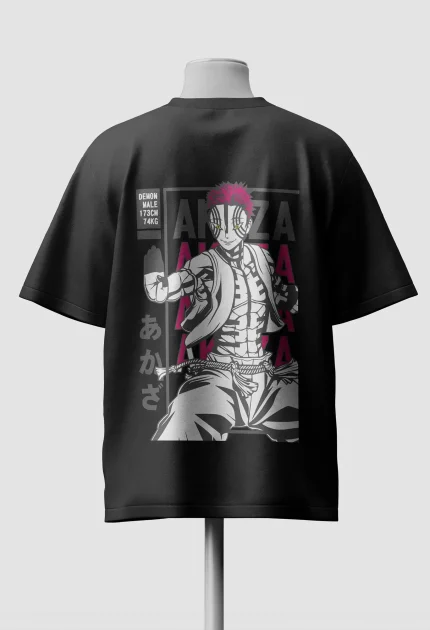 Akaza 2 Demon Slayer oversized shirt back