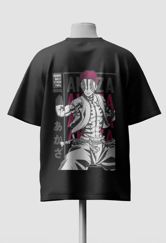 Akaza 2 Demon Slayer oversized shirt back