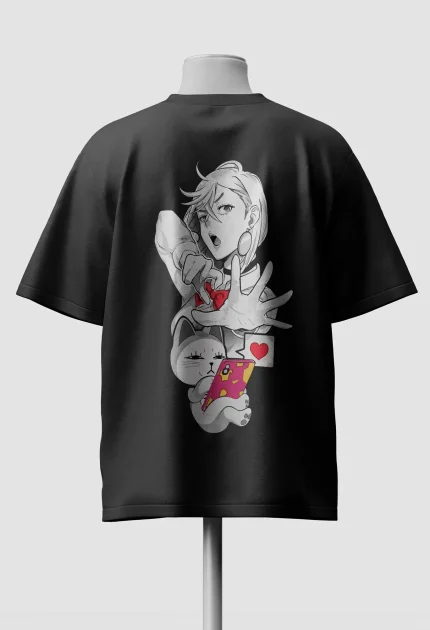 DAN DAN oversized Anime Shirt back