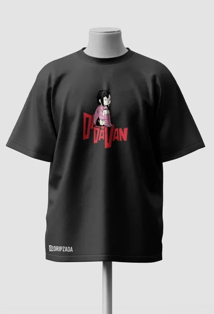 DAN DAN oversized Anime Shirt front