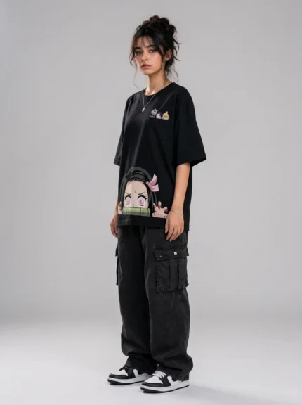 Demon Slayer Nezuko Oversized Tee product_side_angle