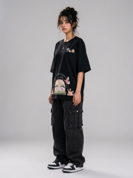Demon Slayer Nezuko Oversized Tee product_side_angle