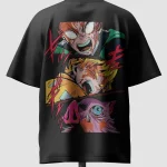 Demon Slayer Trio Oversized Anime T-Shirt back main