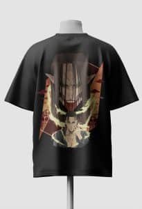 Eren Yeager Oversized Anime T-Shirt back