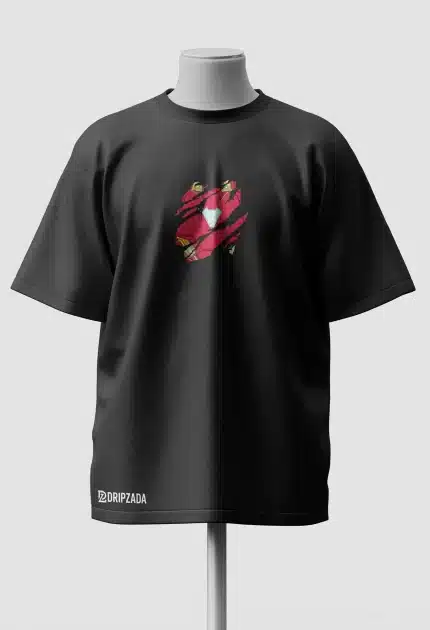 Iron Man Oversized Anime T-Shirt main front