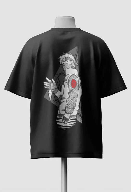 Kakashi Hatake Oversized Anime T-Shirt Back