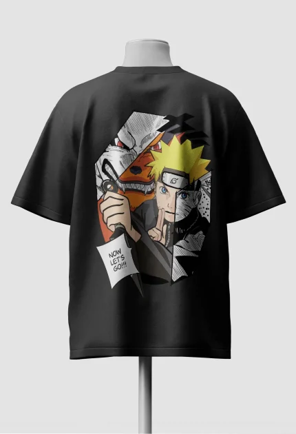Naruto Kurama Oversized Anime T-Shirt back