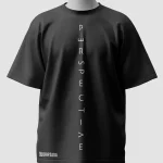 Perspective Oversized Black TShirt