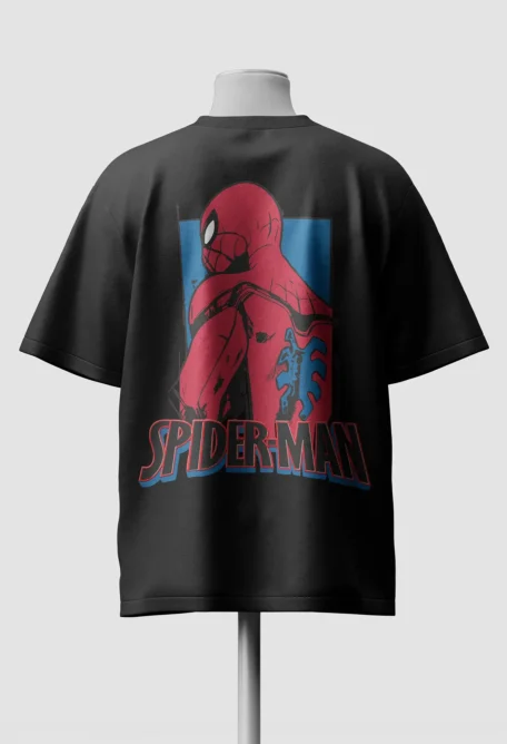 Spider-Man Oversized Anime T-Shirt back