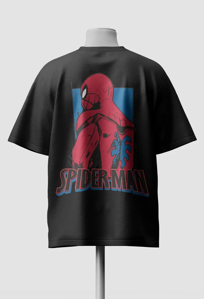 Spider-Man Oversized Anime T-Shirt back