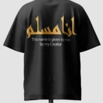 Anaa Muslim Oversized Shirt black and gold
