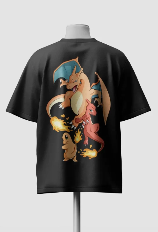 Charmander Pokémon Oversized T-Shirt back