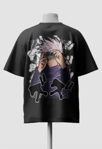 Gojo Satoru Oversized Anime Tee Shirt back