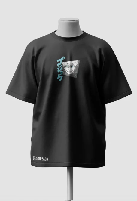 Gojo Satoru Oversized Anime Tee Shirt front