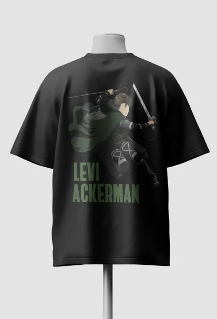 Levi Ackerman Attack on Titan Oversized Tee Back
