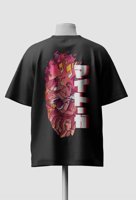 Might guy oversized tshirt back