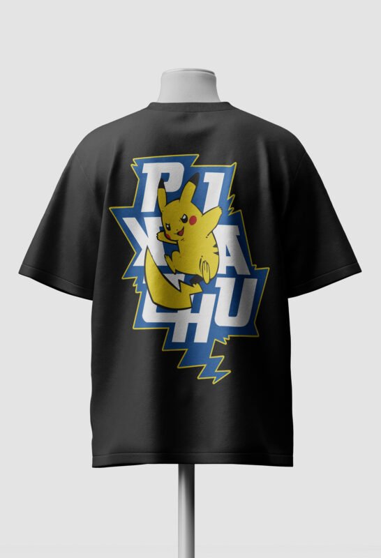 Pikachu Lightning Oversized Pokémon Tee back
