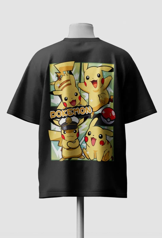 Pikachu Pokémon Oversized Tee Back