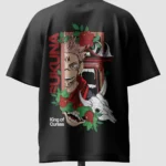 Sukuna Oversized Anime T-Shirt back