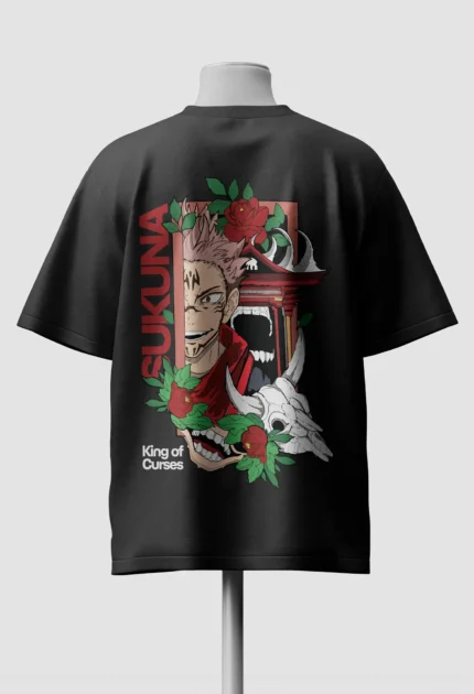 Sukuna Oversized Anime T-Shirt back