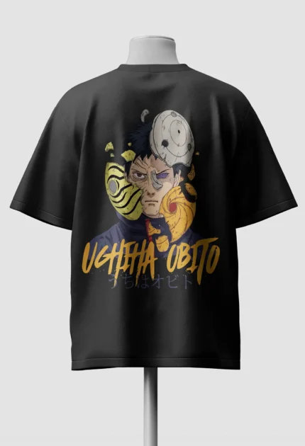 ochiha obito Oversized Anime T-Shirt back