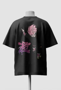Goku Black Rose Oversized T-Shirt back