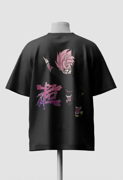Goku Black Rose Oversized T-Shirt back