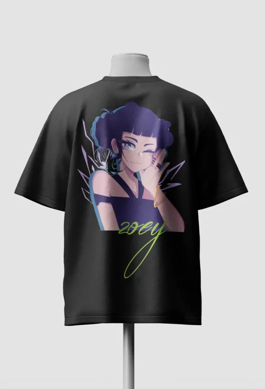 HuntrX Zoey Oversized Anime T-Shirt back