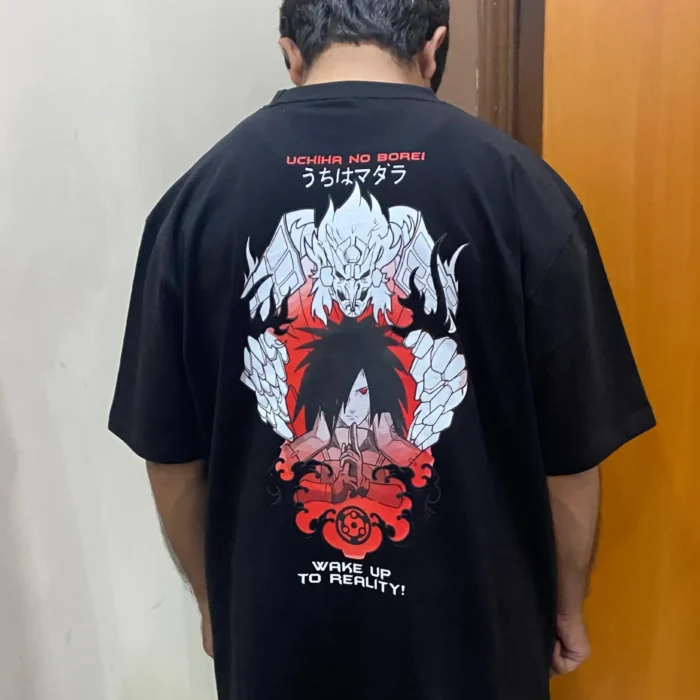 Madara Uchiha Oversized Anime T-Shirt – Back Design