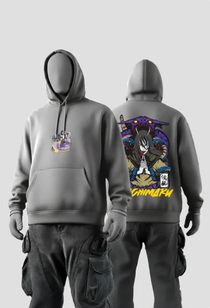 Orochimaru Anime Hoodie Grey