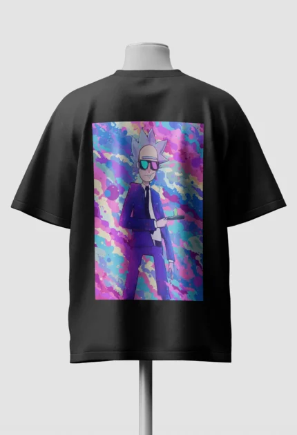 Ricky and Morty Drip Oversized T-Shirt Back