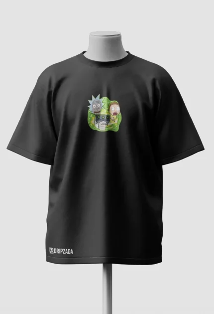 Ricky and Morty Drip Oversized T-Shirt front