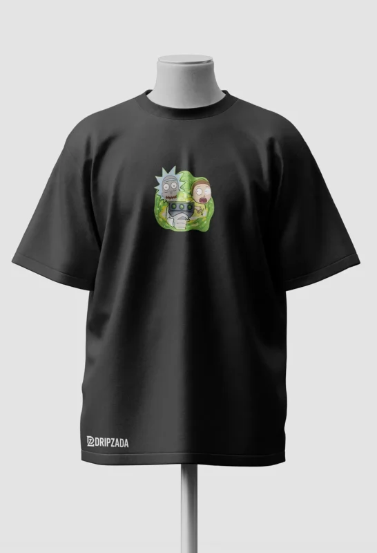 Ricky and Morty Drip Oversized T-Shirt front
