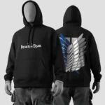 Wings of FreedomAnime Black Hoodies
