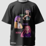 k pop oversized shirt front