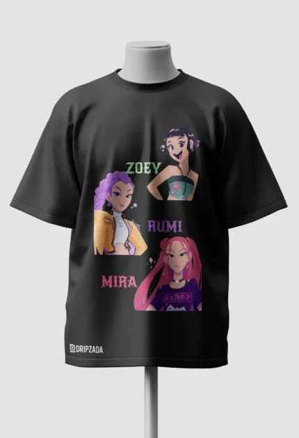 k pop oversized shirt front