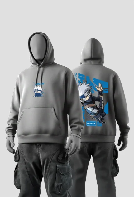 Kakashi Two Hoodie grey