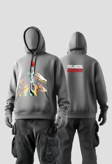 Abstract Sacrifice Grey Hoodie