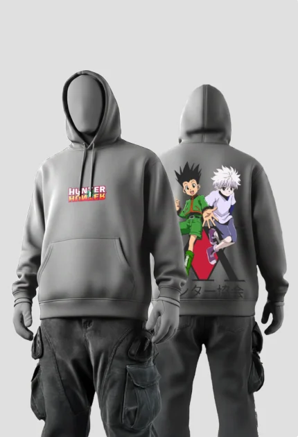 Gon & Killua Grey Hoodie