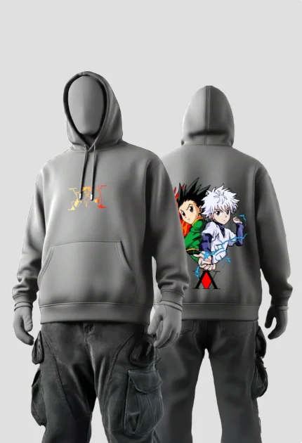 Gon and killua Dua Grey Hoodie