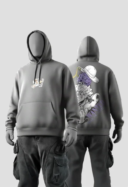 Luffy One Piece Hoodies grey
