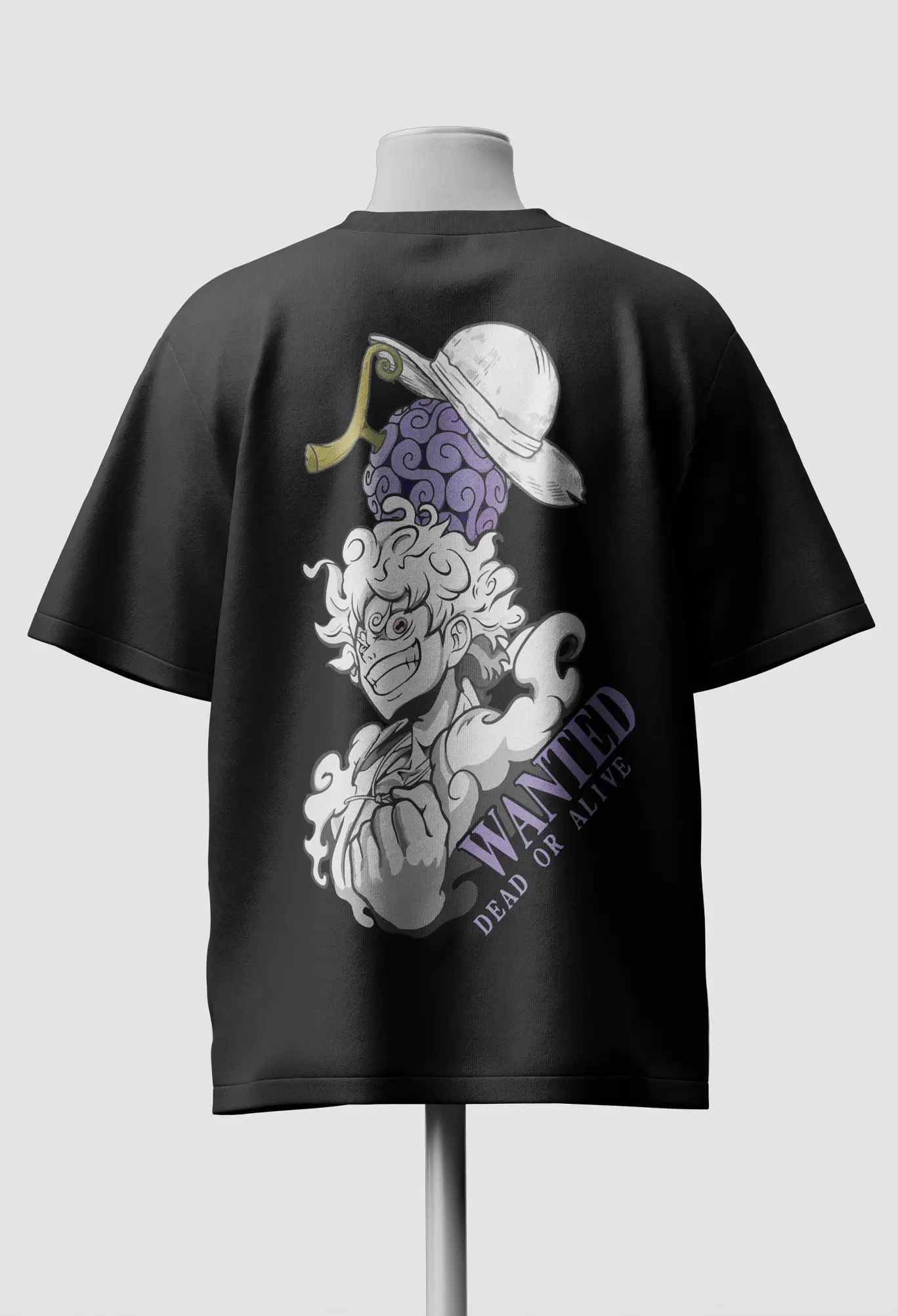 Luffy One Piece oversized Shirt back Luffy Gear 5 Oversized Anime T-Shirt - Image 1