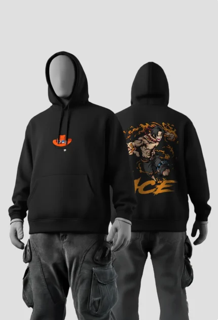 Portgas D. Ace One Piece Hoodies black