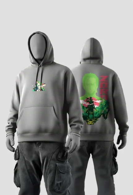 Roronoa Zoro One Piece Hoodies grey