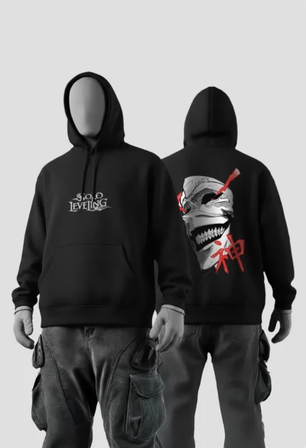 Solo leveling black Anime Hoodie