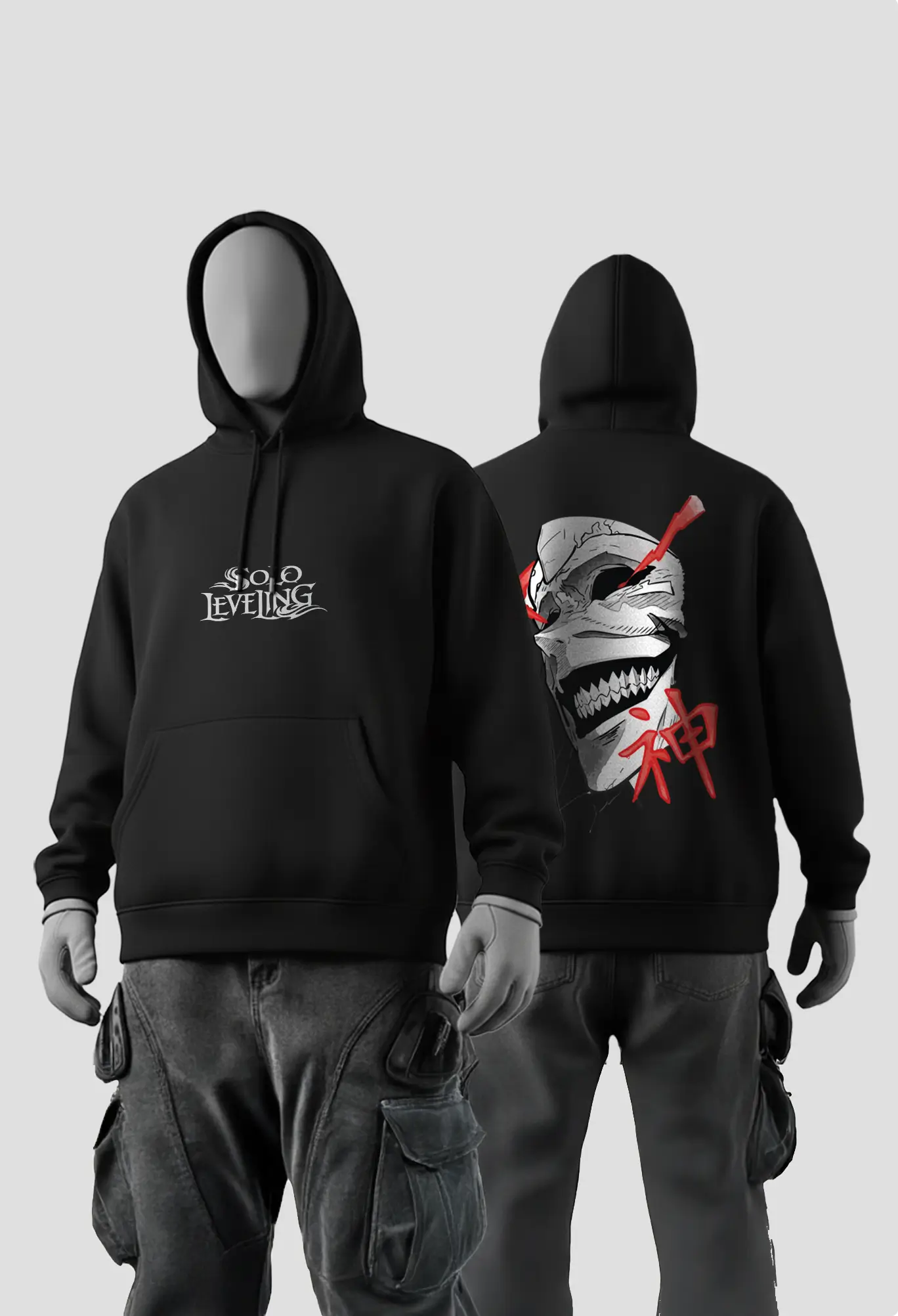 Solo leveling black Anime Hoodie Solo leveling black Anime Hoodie